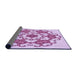 Thickness of Patterned Medium Orchid Purple Rug, pat1365pur