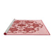 Sideview of Machine Washable Transitional Red Rug, wshpat1365rd