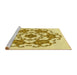 Sideview of Machine Washable Transitional Dark Golden Brown Rug, wshpat1365yw