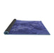 Thickness of Patterned Sky Blue Rug, pat1366blu