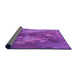 Thickness of Patterned Crimson Purple Rug, pat1366pur