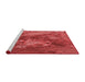 Sideview of Machine Washable Transitional Red Rug, wshpat1366rd