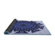 Thickness of Patterned Blue Rug, pat1367blu