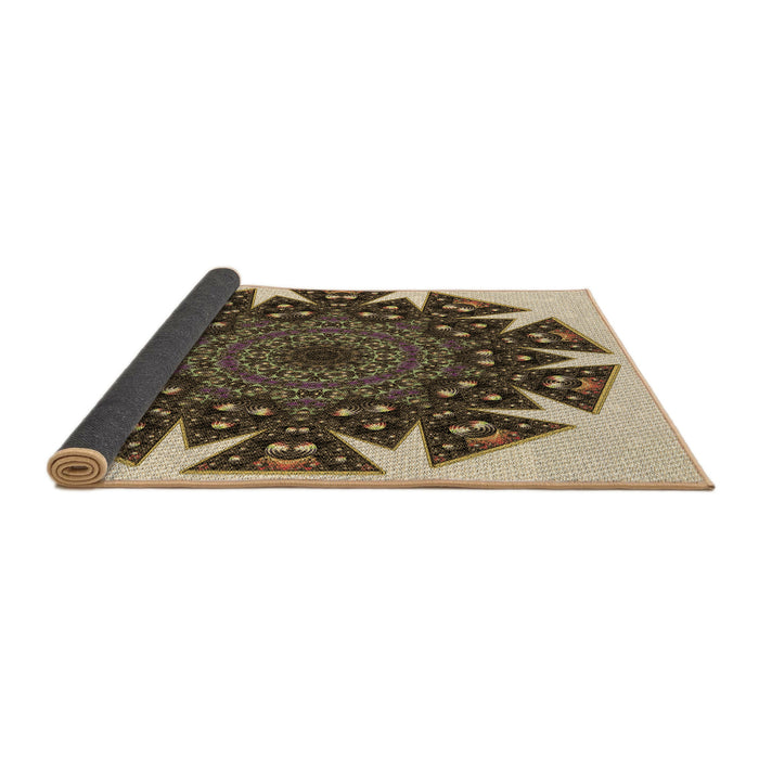 Thickness of Patterned Bakers Brown Rug, pat1367brn