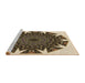 Sideview of Machine Washable Transitional Bakers Brown Rug, wshpat1367brn