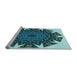 Sideview of Machine Washable Transitional Medium Teal Green Rug, wshpat1367lblu