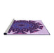 Sideview of Machine Washable Transitional Mauve Purple Rug, wshpat1367pur