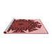 Sideview of Machine Washable Transitional Pastel Pink Rug, wshpat1367rd