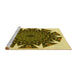 Sideview of Machine Washable Transitional Chrome Gold Yellow Rug, wshpat1367yw