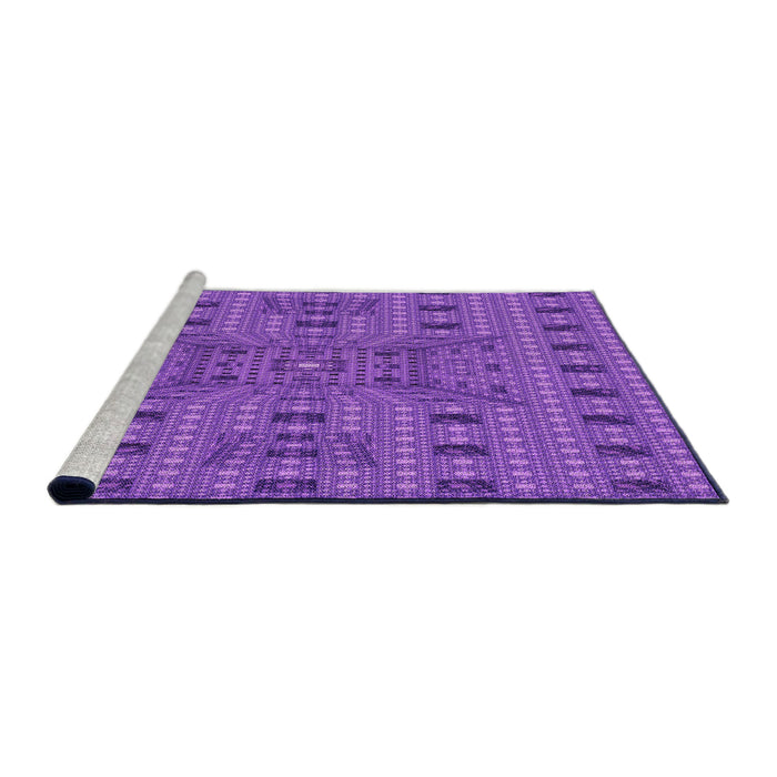 Sideview of Machine Washable Transitional Purple Rug, wshpat1368pur