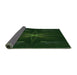 Thickness of Patterned Deep Emerald Green Rug, pat1369grn