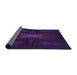 Thickness of Patterned Deep Purple Rug, pat1369pur