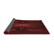 Thickness of Patterned Saffron Red Rug, pat1369rd