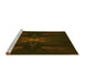 Sideview of Machine Washable Transitional Dark Bronze Brown Rug, wshpat1369yw