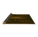 Thickness of Patterned Dark Bronze Brown Rug, pat1369yw