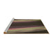 Sideview of Machine Washable Transitional Burgundy Brown Rug, wshpat137brn