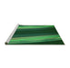 Sideview of Machine Washable Transitional Dark Forest Green Rug, wshpat137grn