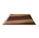 Sideview of Machine Washable Transitional Vermilion Red Rug, wshpat137org