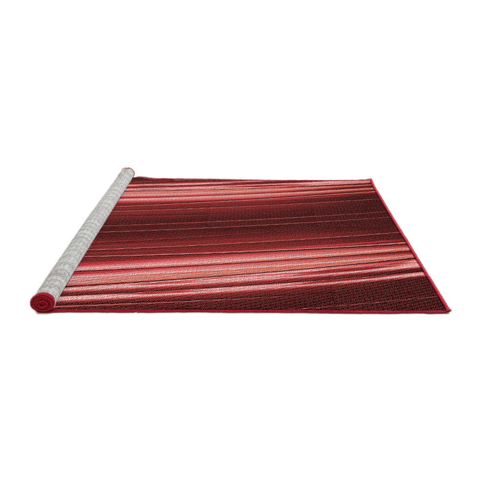 Sideview of Machine Washable Transitional Red Rug, wshpat137rd