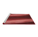 Sideview of Machine Washable Transitional Red Rug, wshpat137rd