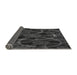 Closeup of Patterned Midnight Gray Rug, pat1370gry