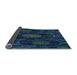 Thickness of Patterned Blue Rug, pat1370lblu