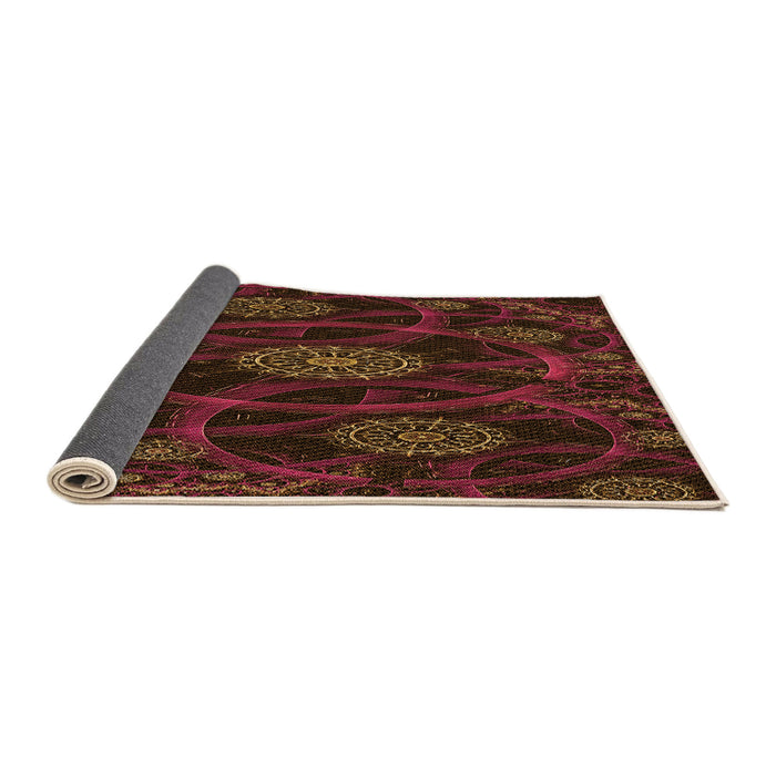 Thickness of Patterned Saddle Brown Rug, pat1370org