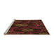 Sideview of Machine Washable Transitional Saddle Brown Rug, wshpat1370org