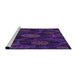 Sideview of Machine Washable Transitional Midnight Blue Rug, wshpat1370pur