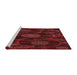 Sideview of Machine Washable Transitional Maroon Red Rug, wshpat1370rd