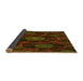 Thickness of Patterned Dark Bronze Brown Rug, pat1370yw