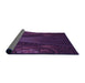 Thickness of Patterned Deep Purple Rug, pat1371pur