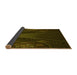 Thickness of Patterned Dark Yellow Green Rug, pat1371yw