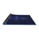 Thickness of Patterned Night Blue Rug, pat1372blu