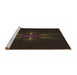 Sideview of Machine Washable Transitional Dark Brown Rug, wshpat1372brn