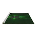 Sideview of Machine Washable Transitional Deep Emerald Green Rug, wshpat1372grn