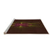 Sideview of Machine Washable Transitional Red Brown Rug, wshpat1372org