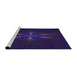 Sideview of Machine Washable Transitional Midnight Blue Rug, wshpat1372pur