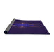 Thickness of Patterned Midnight Blue Rug, pat1372pur