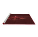 Sideview of Machine Washable Transitional Tomato Red Rug, wshpat1372rd