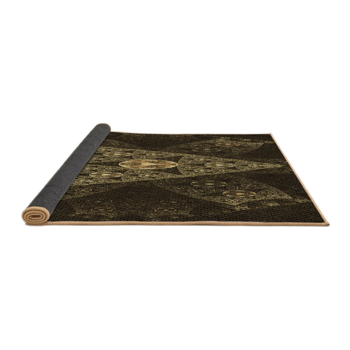 Thickness of Patterned Oak Brown Rug, pat1373brn