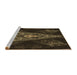 Sideview of Machine Washable Transitional Oak Brown Rug, wshpat1373brn