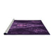 Sideview of Machine Washable Transitional Purple Violet Purple Rug, wshpat1373pur