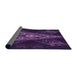 Thickness of Patterned Purple Violet Purple Rug, pat1373pur