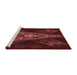 Sideview of Machine Washable Transitional Fire Brick Red Rug, wshpat1373rd