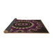 Thickness of Patterned Purple Lily Purple Rug, pat1374brn