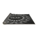 Thickness of Patterned Charcoal Black Rug, pat1374gry