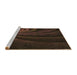 Sideview of Machine Washable Transitional Black Brown Rug, wshpat1375brn