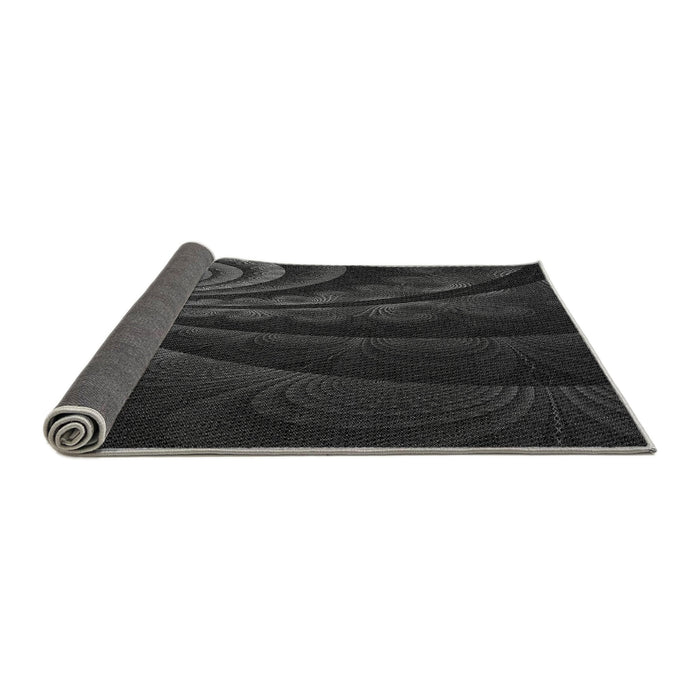 Thickness of Patterned Midnight Gray Rug, pat1375gry