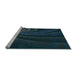 Sideview of Machine Washable Transitional Blue Rug, wshpat1375lblu